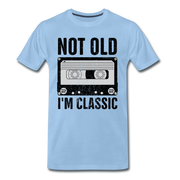 Retro Kassette Tape Not Old I'm Classic Witziges Nostalgie Premium T-Shirt - sky