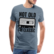 Retro Kassette Tape Not Old I'm Classic Witziges Nostalgie Premium T-Shirt - steel blue