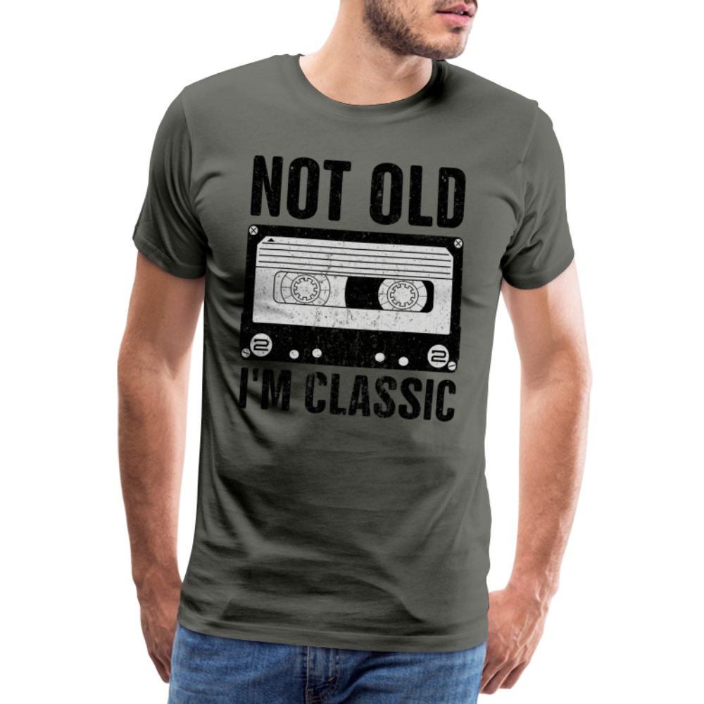 Retro Kassette Tape Not Old I'm Classic Witziges Nostalgie Premium T-Shirt - asphalt