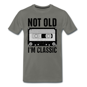 Retro Kassette Tape Not Old I'm Classic Witziges Nostalgie Premium T-Shirt - asphalt