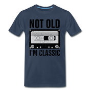 Retro Kassette Tape Not Old I'm Classic Witziges Nostalgie Premium T-Shirt - navy