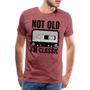 Retro Kassette Tape Not Old I'm Classic Witziges Nostalgie Premium T-Shirt - washed burgundy