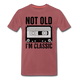 Retro Kassette Tape Not Old I'm Classic Witziges Nostalgie Premium T-Shirt - washed burgundy