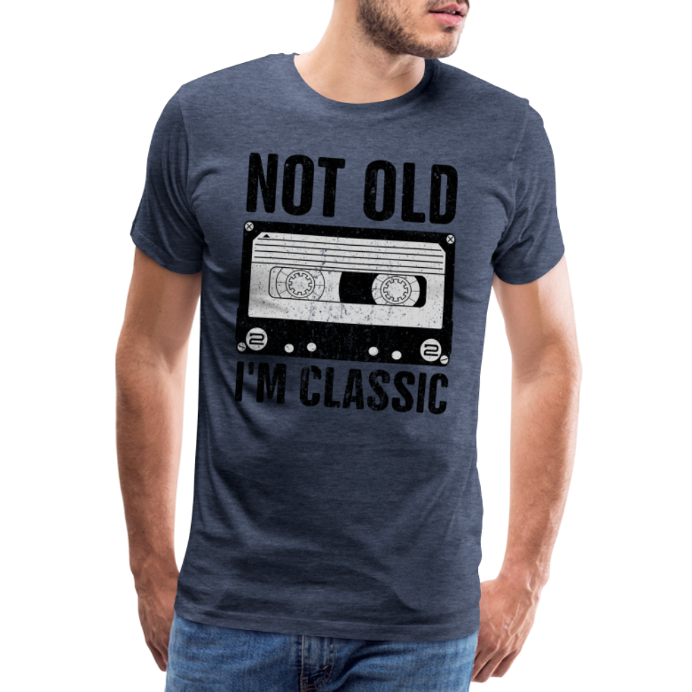 Retro Kassette Tape Not Old I'm Classic Witziges Nostalgie Premium T-Shirt - heather blue