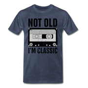 Retro Kassette Tape Not Old I'm Classic Witziges Nostalgie Premium T-Shirt - heather blue