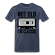 Retro Kassette Tape Not Old I'm Classic Witziges Nostalgie Premium T-Shirt - heather blue