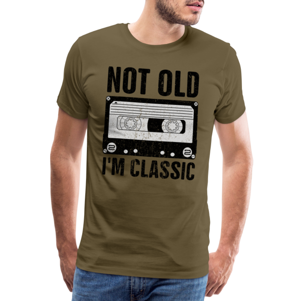 Retro Kassette Tape Not Old I'm Classic Witziges Nostalgie Premium T-Shirt - khaki