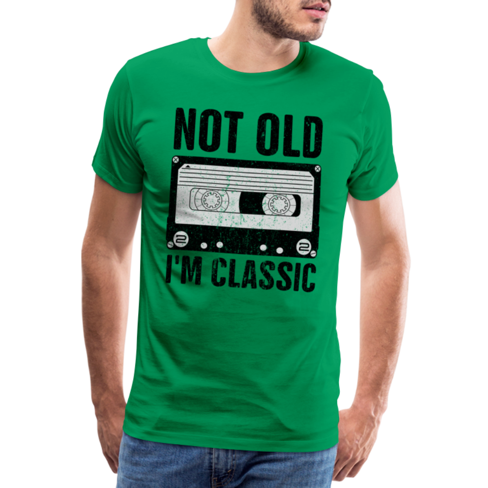 Retro Kassette Tape Not Old I'm Classic Witziges Nostalgie Premium T-Shirt - kelly green