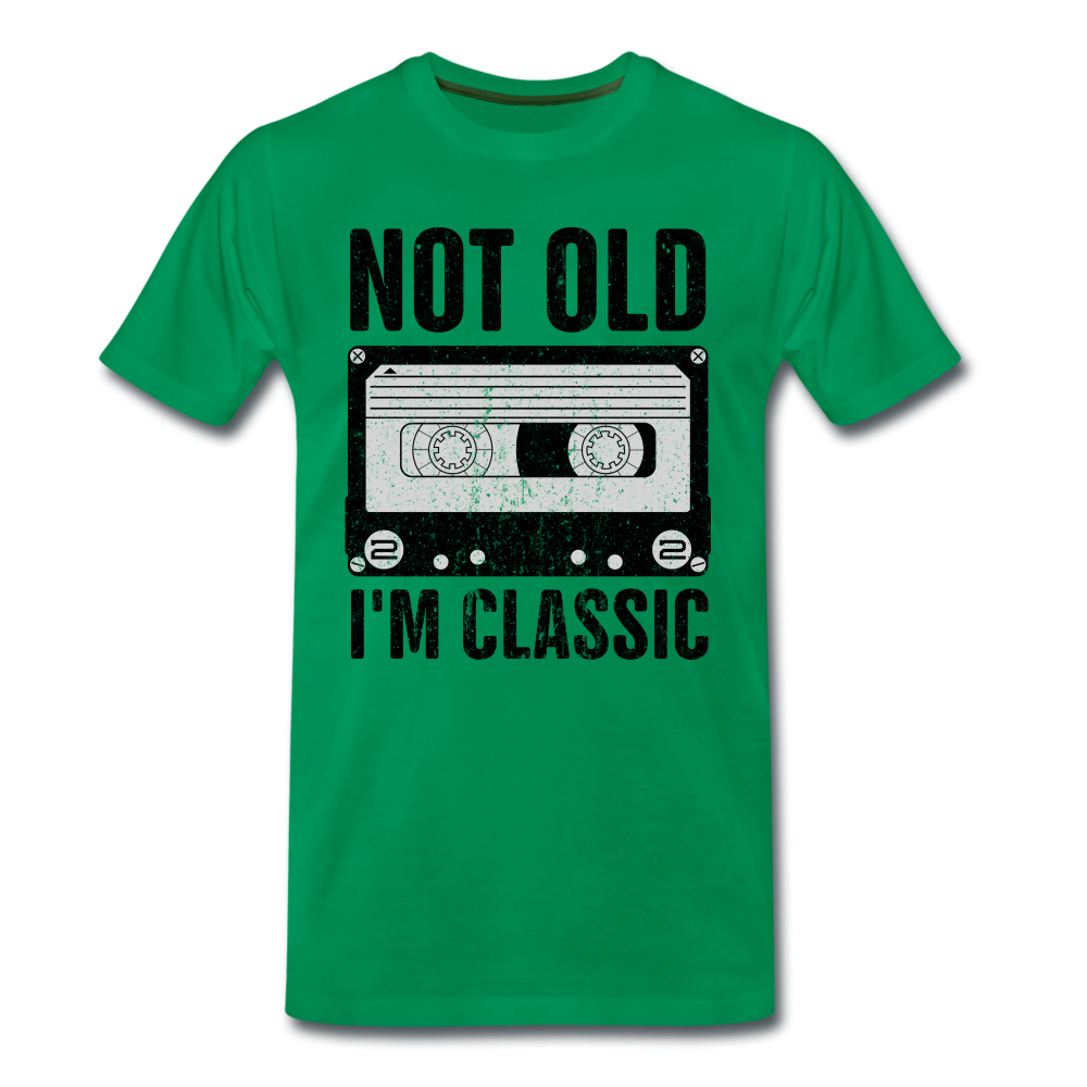 Retro Kassette Tape Not Old I'm Classic Witziges Nostalgie Premium T-Shirt - kelly green