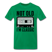 Retro Kassette Tape Not Old I'm Classic Witziges Nostalgie Premium T-Shirt - kelly green