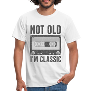 Retro Kassette Tape Not Old I'm Classic Witziges Nostalgie Männer T-Shirt - white