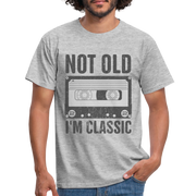 Retro Kassette Tape Not Old I'm Classic Witziges Nostalgie Männer T-Shirt - heather grey
