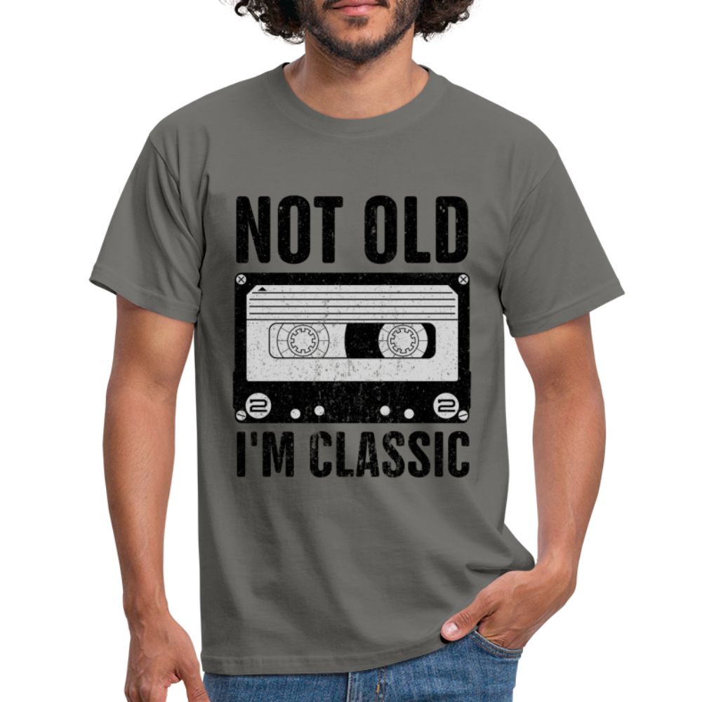 Retro Kassette Tape Not Old I'm Classic Witziges Nostalgie Männer T-Shirt - graphite grey