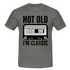 Retro Kassette Tape Not Old I'm Classic Witziges Nostalgie Männer T-Shirt - graphite grey