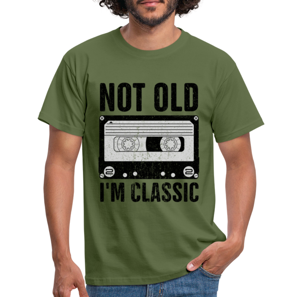 Retro Kassette Tape Not Old I'm Classic Witziges Nostalgie Männer T-Shirt - military green