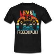 18.Geburtstag Gamer Level 18 Freigeschaltet Geschenk T-Shirt - black