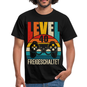 40. Geburtstag Level 40 Freigeschaltet Geschenk T-Shirt - black