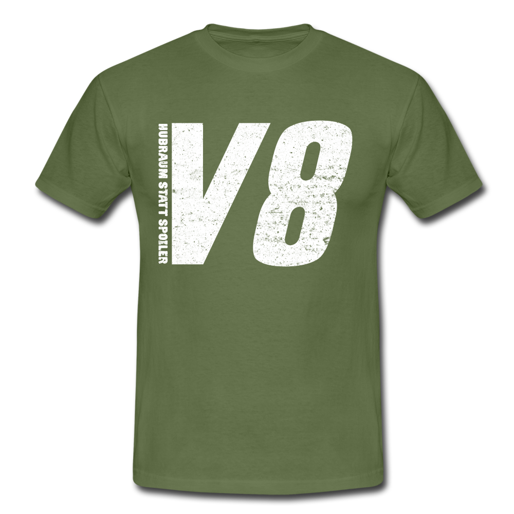 KFZ Mechaniker Mechatroniker V8 Hubraum statt Spoiler Witziges T-Shirt - military green