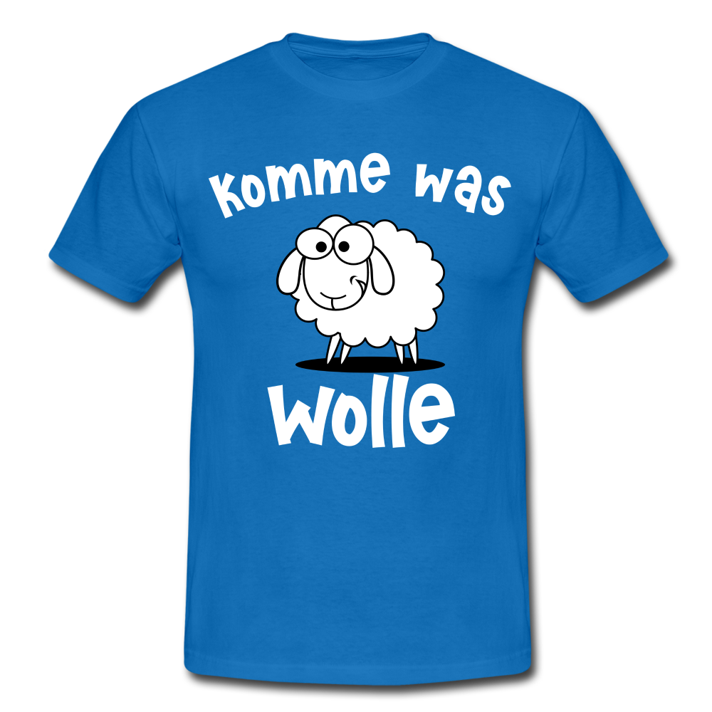 Schaf Schäfer Schafhirte Komme was Wolle Lustiges Witziges T-Shirt - royal blue