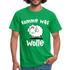 Schaf Schäfer Schafhirte Komme was Wolle Lustiges Witziges T-Shirt - kelly green