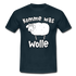 Schaf Schäfer Schafhirte Komme was Wolle Lustiges Witziges T-Shirt - navy