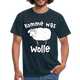 Schaf Schäfer Schafhirte Komme was Wolle Lustiges Witziges T-Shirt - navy