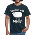 Schaf Schäfer Schafhirte Komme was Wolle Lustiges Witziges T-Shirt - navy