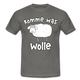 Schaf Schäfer Schafhirte Komme was Wolle Lustiges Witziges T-Shirt - graphite grey