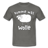 Schaf Schäfer Schafhirte Komme was Wolle Lustiges Witziges T-Shirt - graphite grey