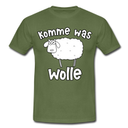 Schaf Schäfer Schafhirte Komme was Wolle Lustiges Witziges T-Shirt - military green