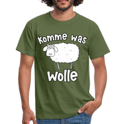Schaf Schäfer Schafhirte Komme was Wolle Lustiges Witziges T-Shirt - military green
