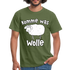 Schaf Schäfer Schafhirte Komme was Wolle Lustiges Witziges T-Shirt - military green