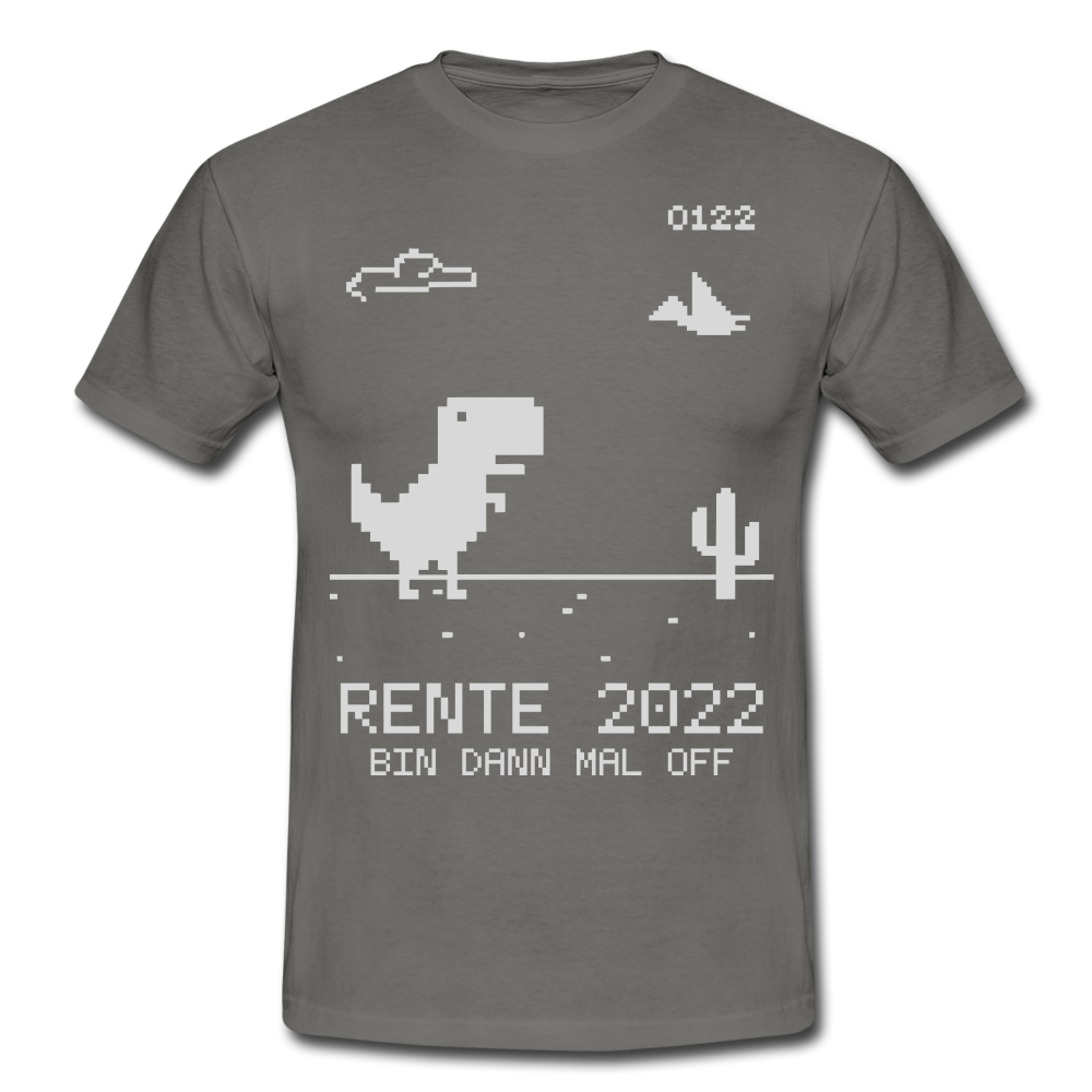 Programmierer IT Rente Rentner 2022 Bin dann mal Off Lustiges Geschenk T-Shirt - graphite grey