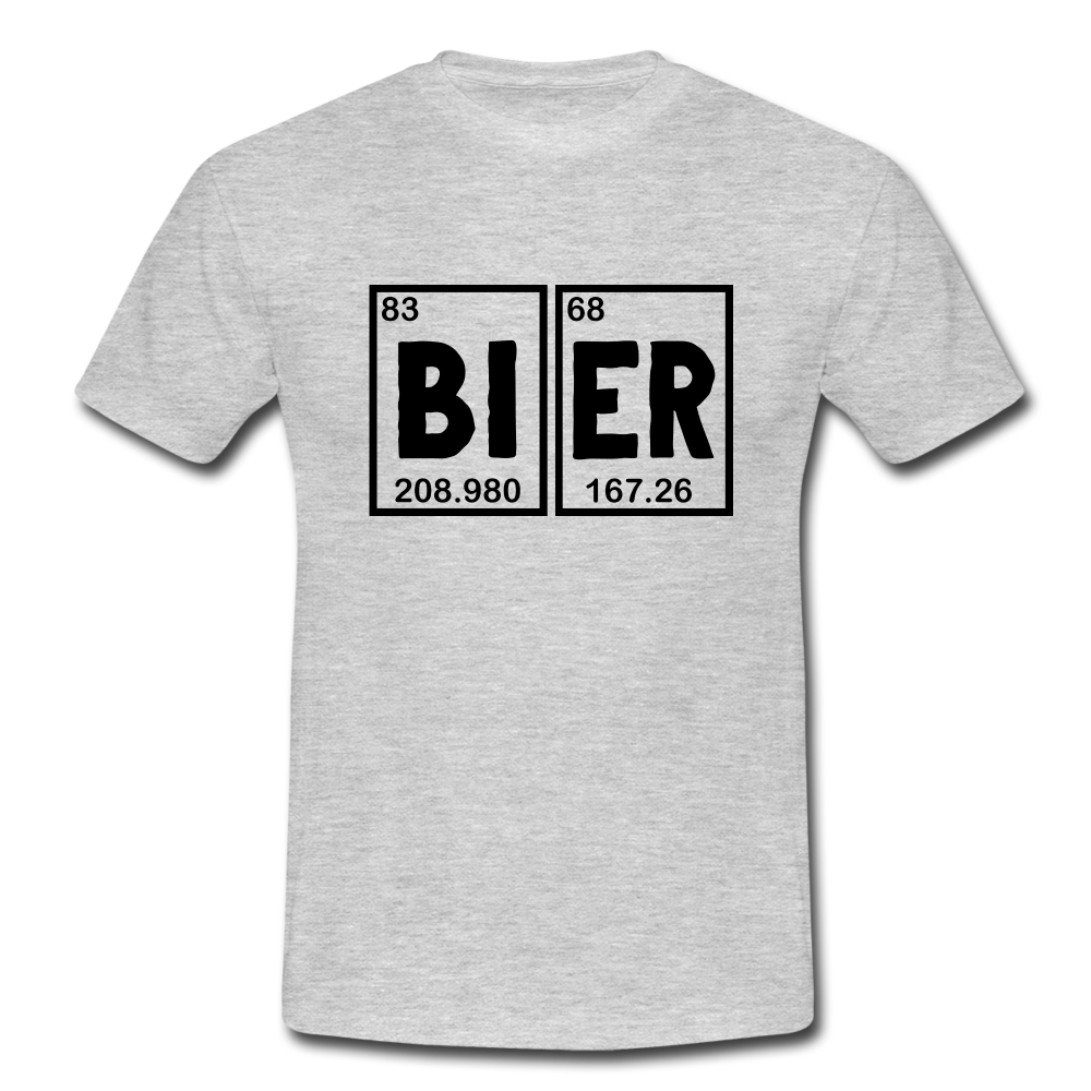 Bier Shirt Perioden System Bier Elemente Witziges T-Shirt - heather grey