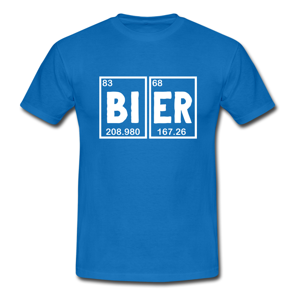 Bier Shirt Perioden System Bier Elemente Witziges T-Shirt - royal blue