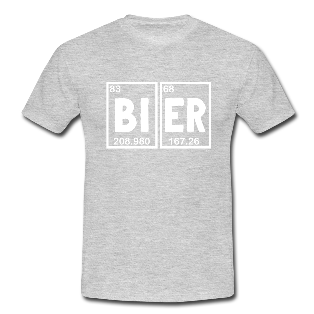 Bier Shirt Perioden System Bier Elemente Witziges T-Shirt - heather grey