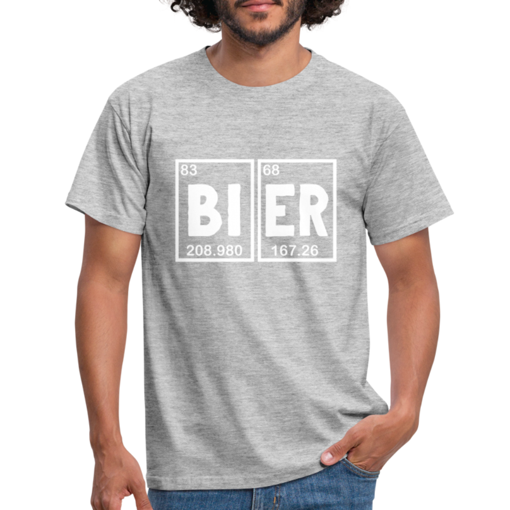 Bier Shirt Perioden System Bier Elemente Witziges T-Shirt - heather grey