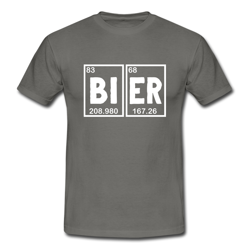 Bier Shirt Perioden System Bier Elemente Witziges T-Shirt - graphite grey