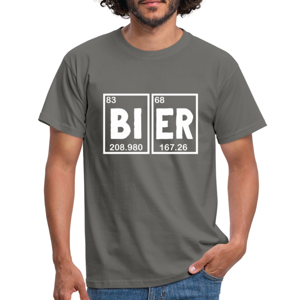 Bier Shirt Perioden System Bier Elemente Witziges T-Shirt - graphite grey