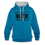 Bier Hoodie Perioden System Bier Elemente Witziger Hoodie - peacock blue/heather grey