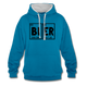 Bier Hoodie Perioden System Bier Elemente Witziger Hoodie - peacock blue/heather grey