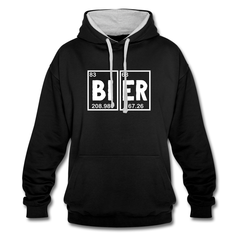 Bier Hoodie Perioden System Bier Elemente Witziger Hoodie - black/heather grey
