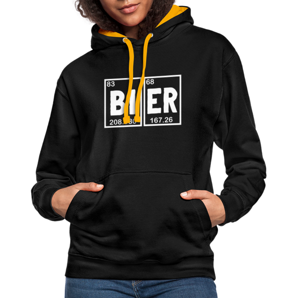 Bier Hoodie Perioden System Bier Elemente Witziger Hoodie - black/gold