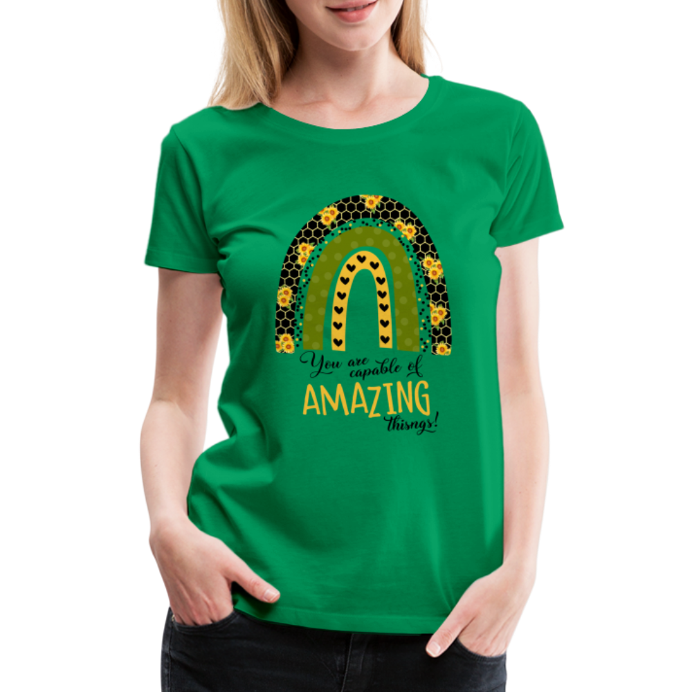 Sonnenblume Regenbogen Frauen Premium T-Shirt - kelly green