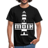 Leuchtturm Moin T-Shirt Im Norden Sagt man Moin Lustiges T-Shirt - black