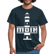 Leuchtturm Moin T-Shirt Im Norden Sagt man Moin Lustiges T-Shirt - navy