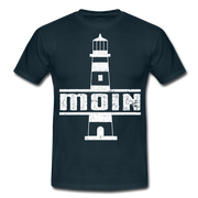 Leuchtturm Moin T-Shirt Im Norden Sagt man Moin Lustiges T-Shirt - navy