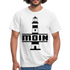 Leuchtturm Moin T-Shirt Im Norden Sagt man Moin Lustiges T-Shirt - white