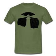 Leuchtturm Shirt Geschenk für echte Fischköpfe lustiges T-Shirt - military green