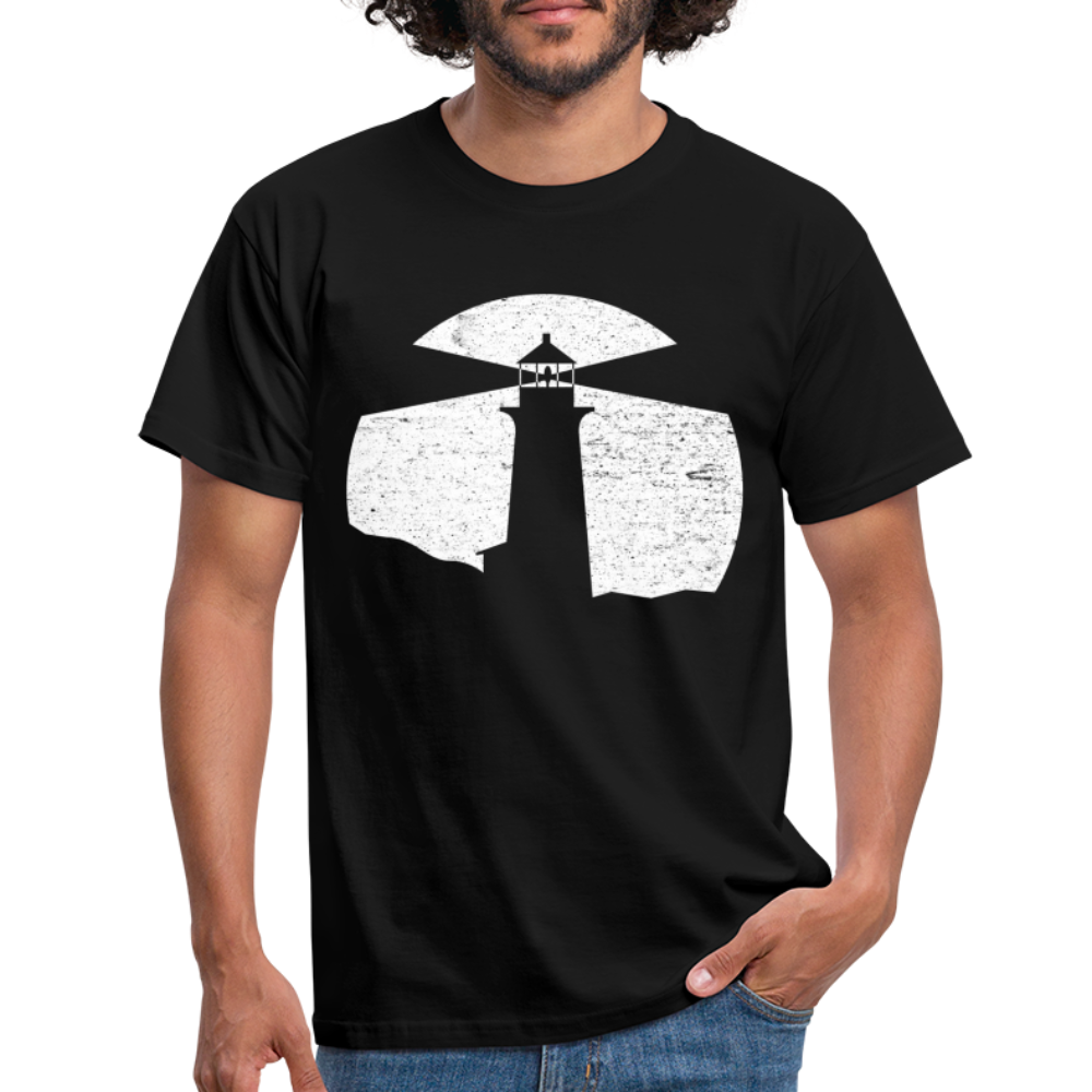 Leuchtturm Shirt Geschenk für echte Fischköpfe lustiges T-Shirt - black